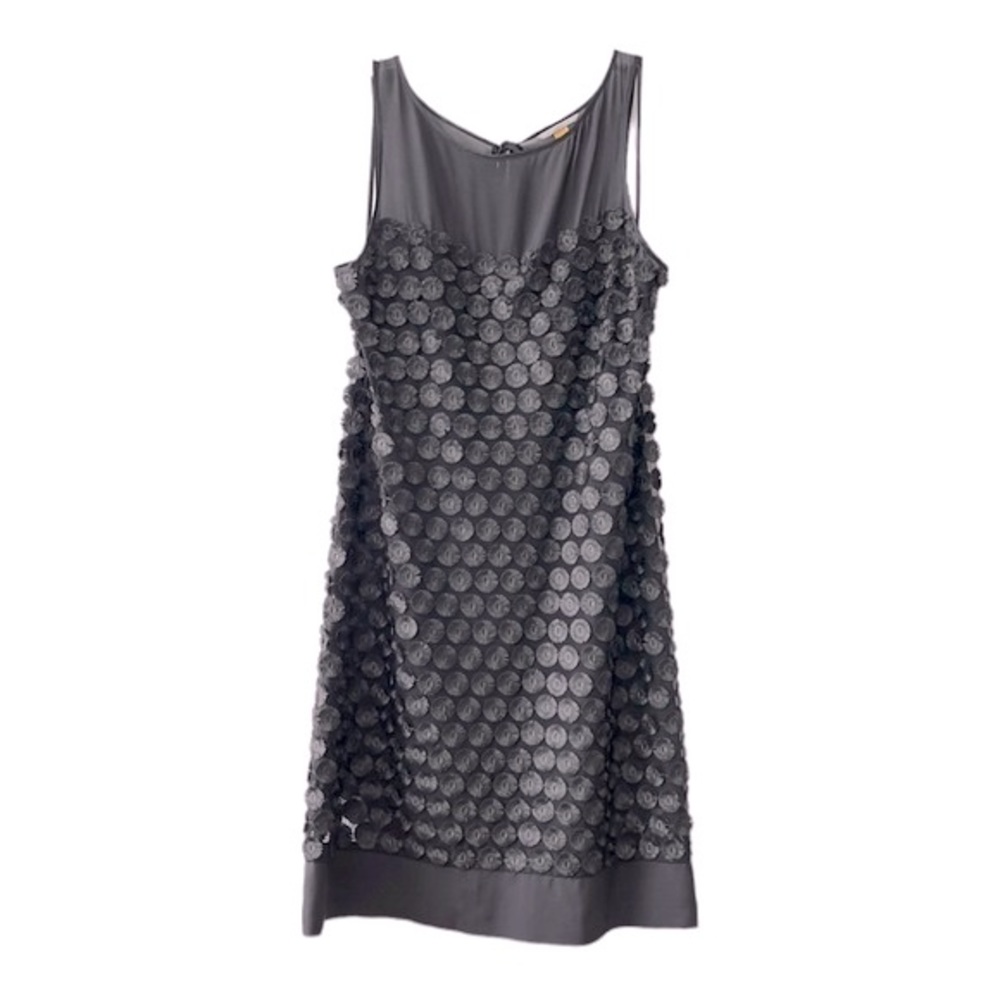 Anthropologie Leifsdottir Sheer Circular Inlay Dress, Black, size 4